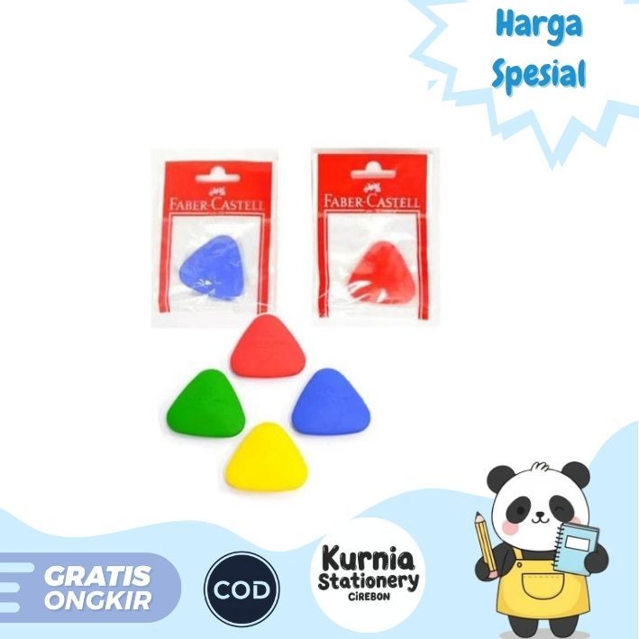 

Faber-Castell Grip Eraser Triangle Pouch / Penghapus Crayon / Penghapus Segitiga Satuan