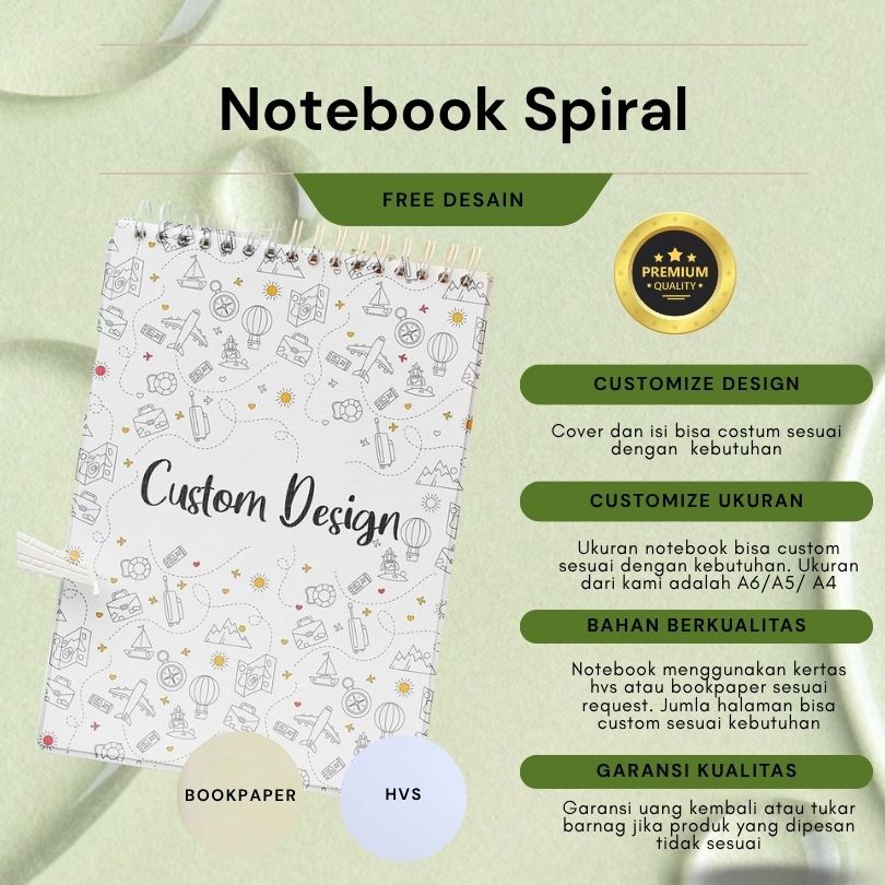 

Custom Notes Seminar Murah A5/A6/A4 | Jilid Spiral Atas| Custom Isi & Logo