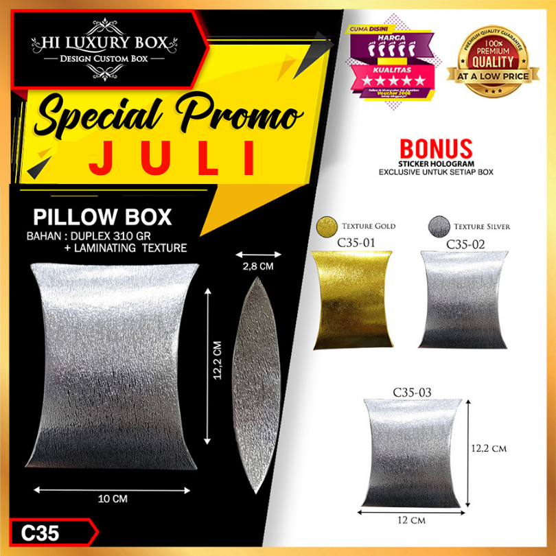 

Kotak Pillow | Souvenir Box| Kotak Hadiah Hologram C35