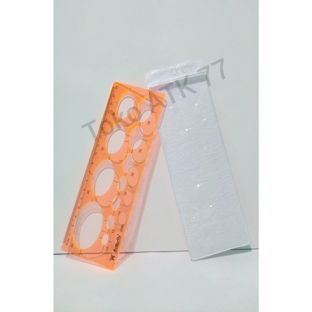 

Penggaris Mistar Butterfly Bangun Datar 2060 Ellips Telur Lonjong READY STOCK
