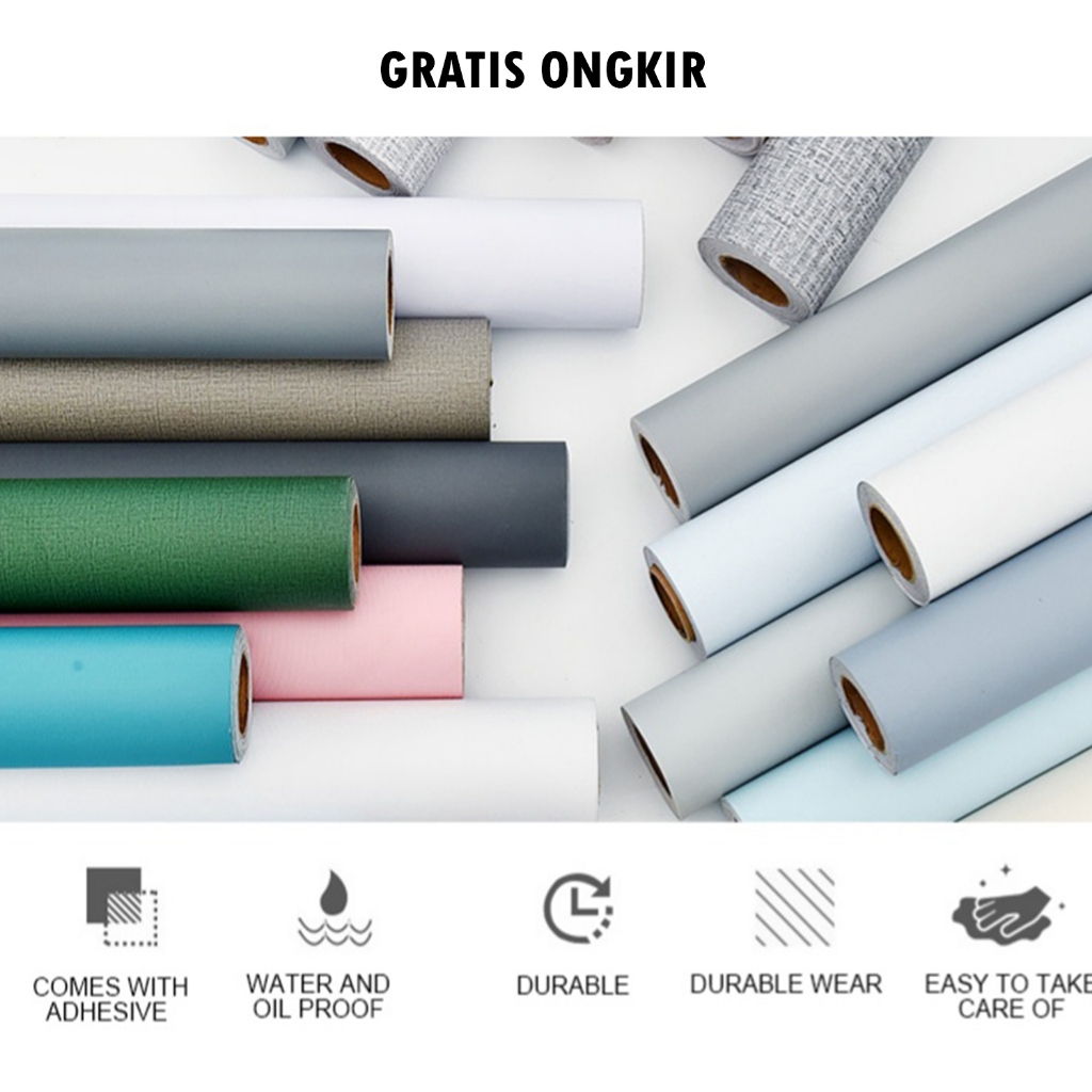 Wallpaper Dinding Polos +-8m - Wallpaper Polos Putih - Wallpaper Dinding Kamar Tidur