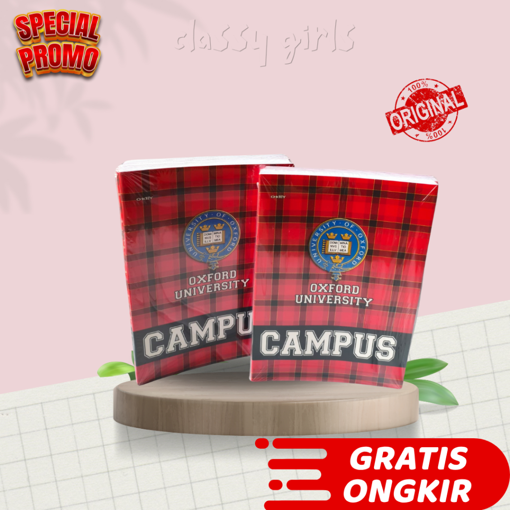 

BUKU TULIS OKEY CAMPUS ISI 36 , 50 ( 1 PACK 10 BUKU )
