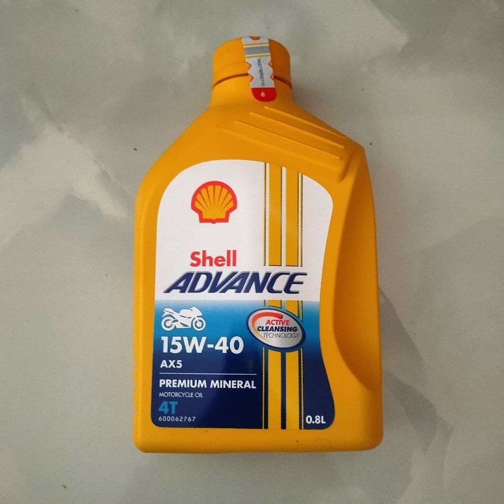 Oli SHELL Advance AX5 Premium 800ml 15W-40 4Tak - Oli Motor Shell Advance