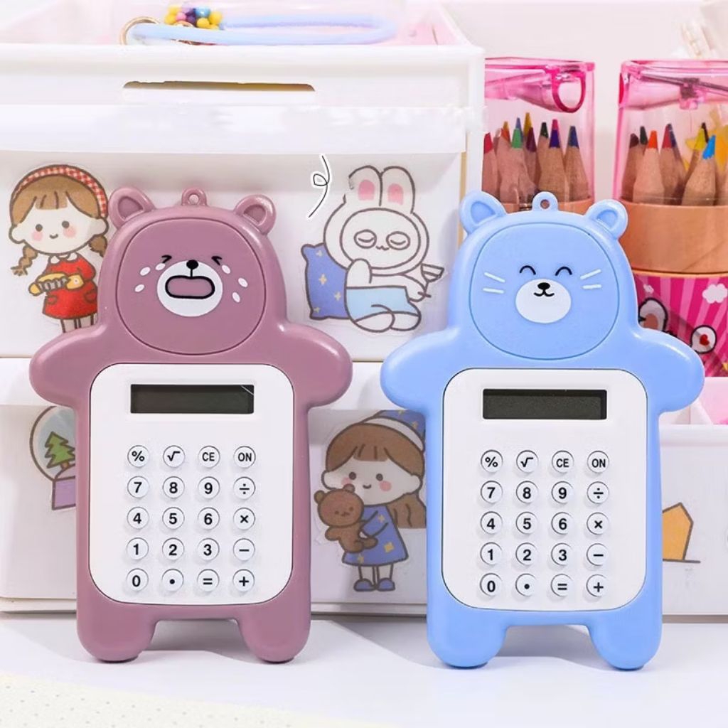 

Kalkulator mini / minimalis model bear beruang praktis dan ekonomis 1pcs