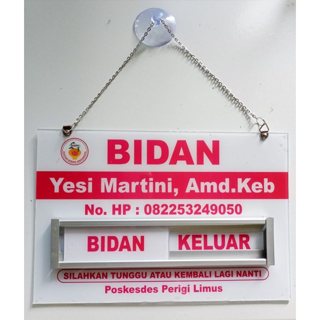 

Papan Nama Bidan/Papan Akrilik Custom/Plang Bidan