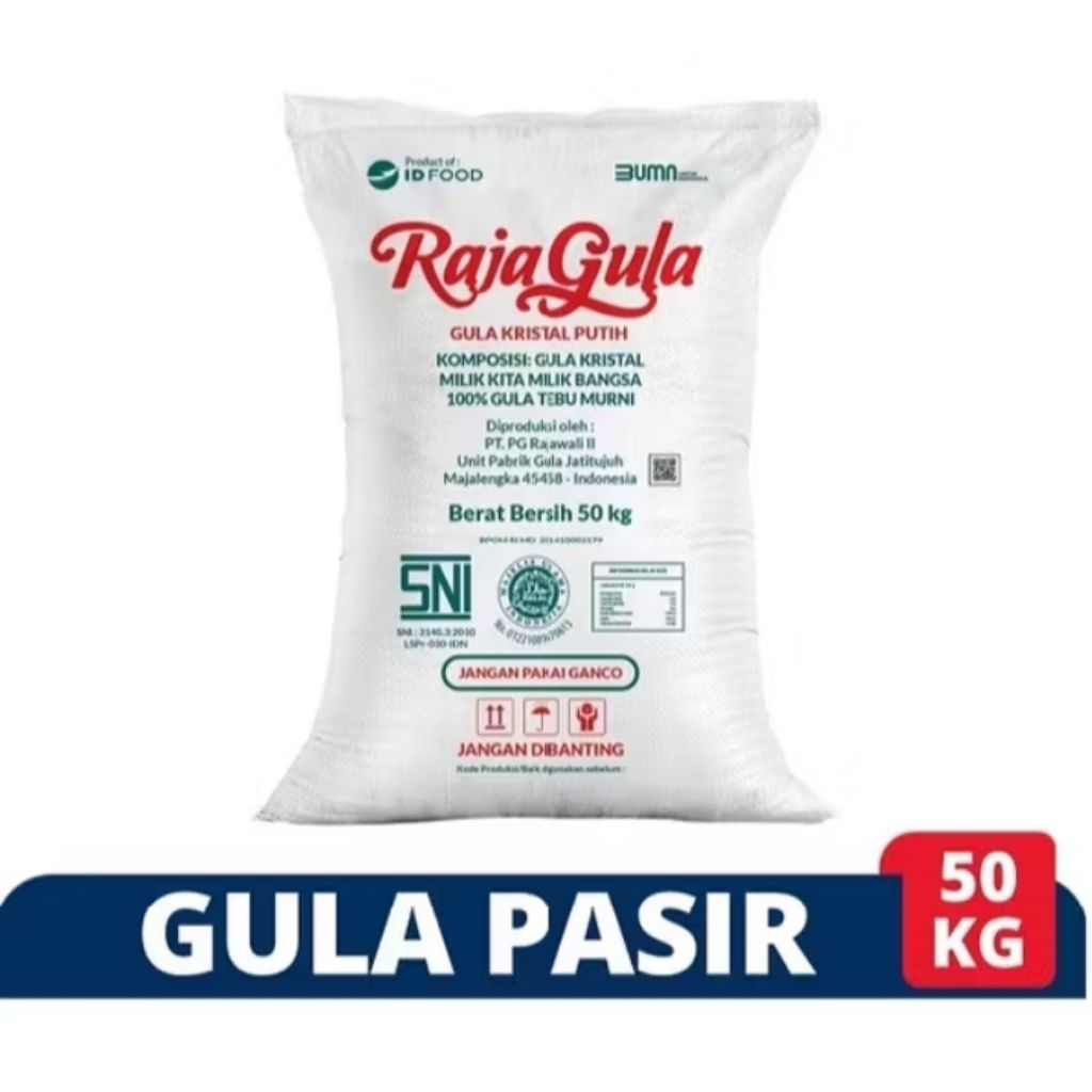 

Raja Gula 50kg: Gula Kristal Putih Murni 100% Tebu, SNI Bersertifikat​ Gula Pasir Raja Gula 50kg: Kualitas Premium, Kemasan Ekonomis