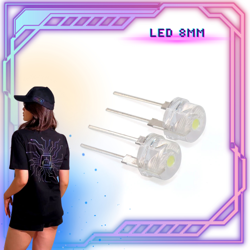10 Pcs LED 8MM - Super Bright Strawhat - Digibot Official