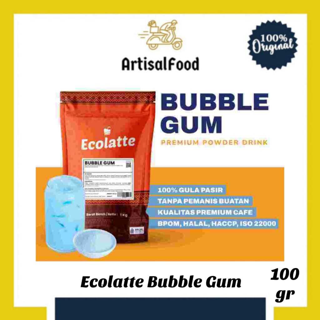 

(100gr) ECOLATTE BUBBLEGUM BUBUK MINUMAN POWDER