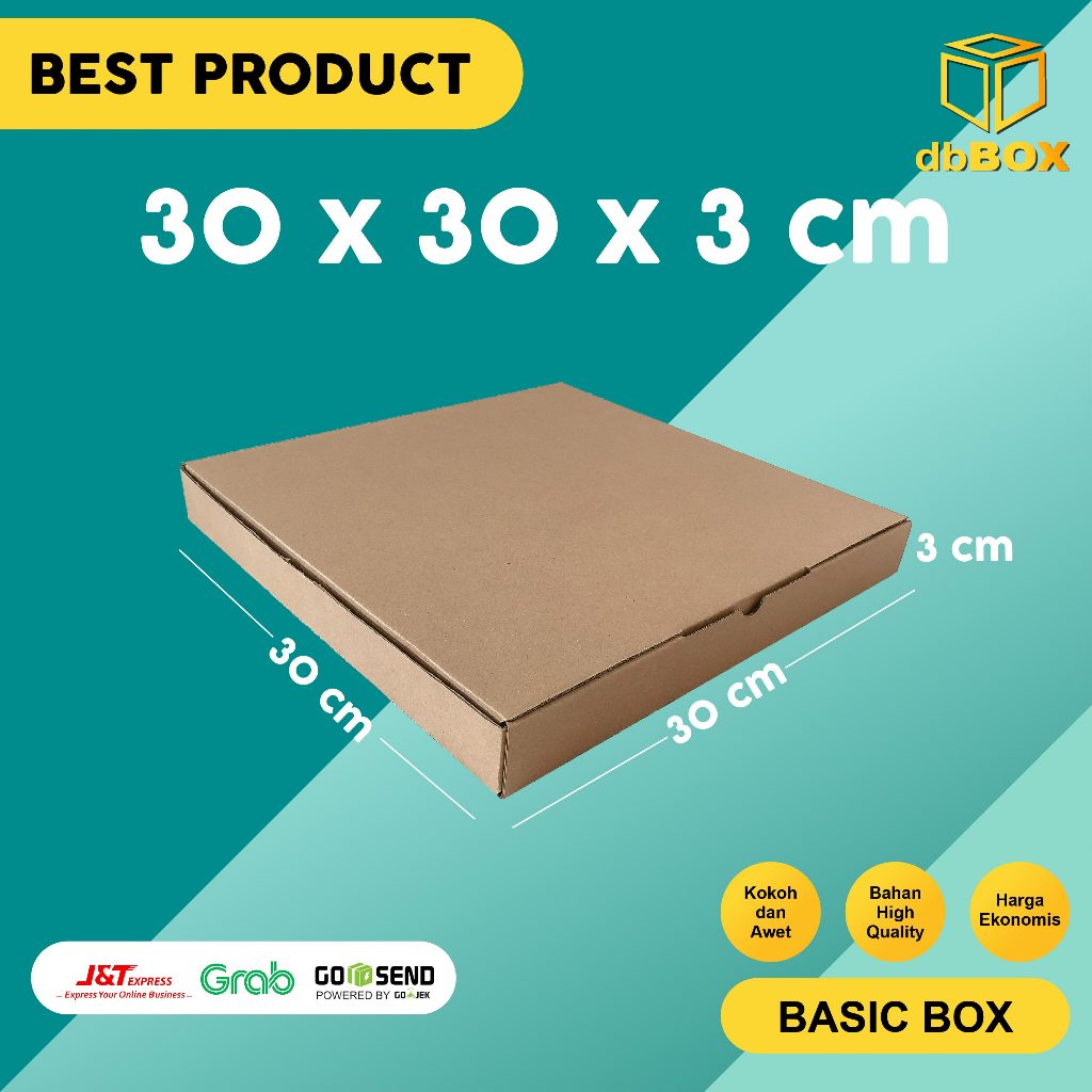 

(10pcs) Kardus 30x30x3 cm...Die Cut untuk kotak Aksesoris dll, model box pizza