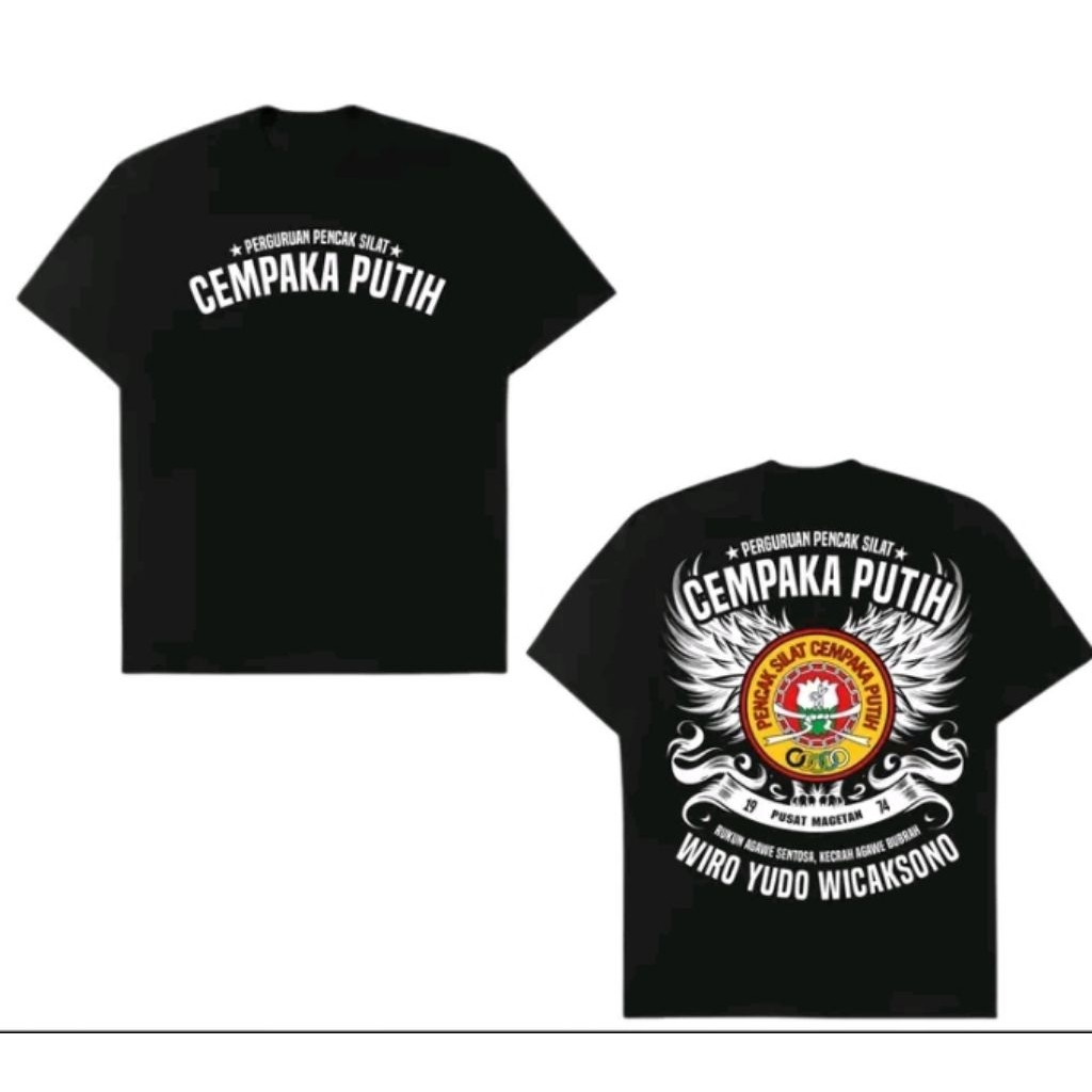 KAOS PENCAK SILAT  CEMPAKA PUTIH - Baju Pria Wanita Cempaka Putih  Wiro Yudo Wicaksono