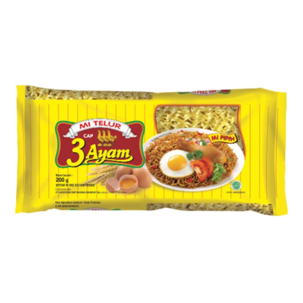 

Cap 3 Ayam Mie Telur Pipih 200 g