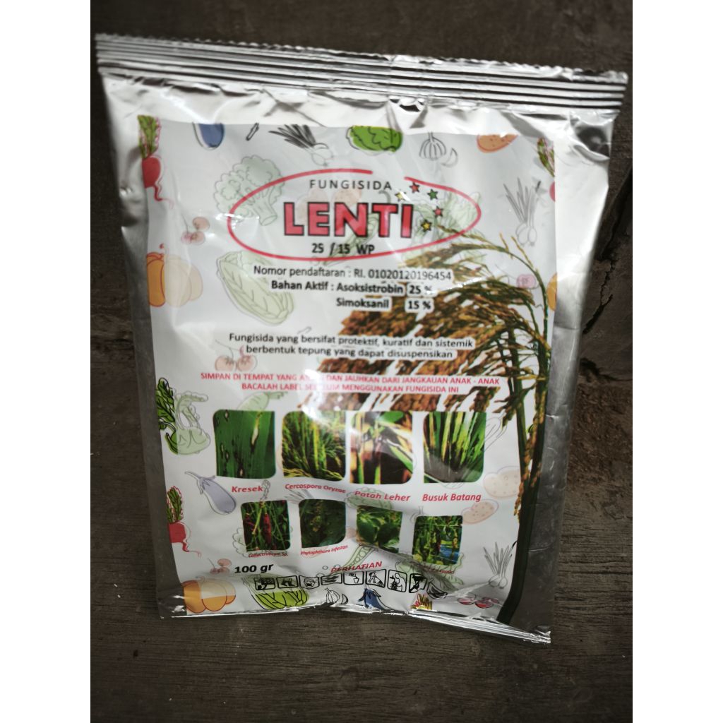 Fungisida LENTI 100 gram /ba.azoksistrobin 25% & simoksanil 15%