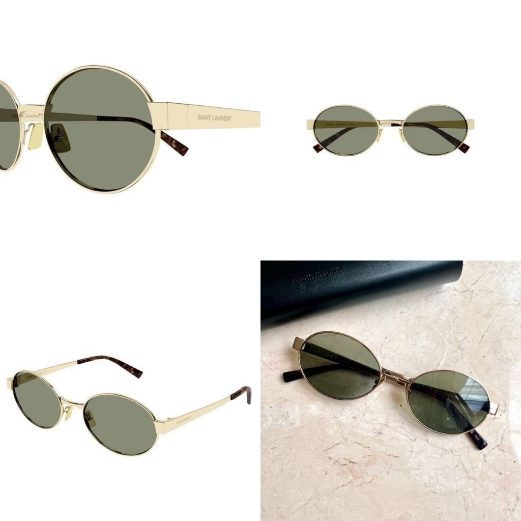 Saint Laurent SL 692 Sunglasses in Gold/Green