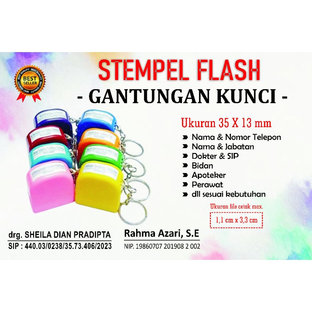 

Stempel Nama NIP / Stempel Flash Warna