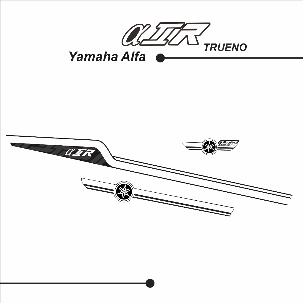STRIPING STIKER LIS YAMAHA ALFA TRUENO SUPER CUB JEPANG JAPAN RETRO