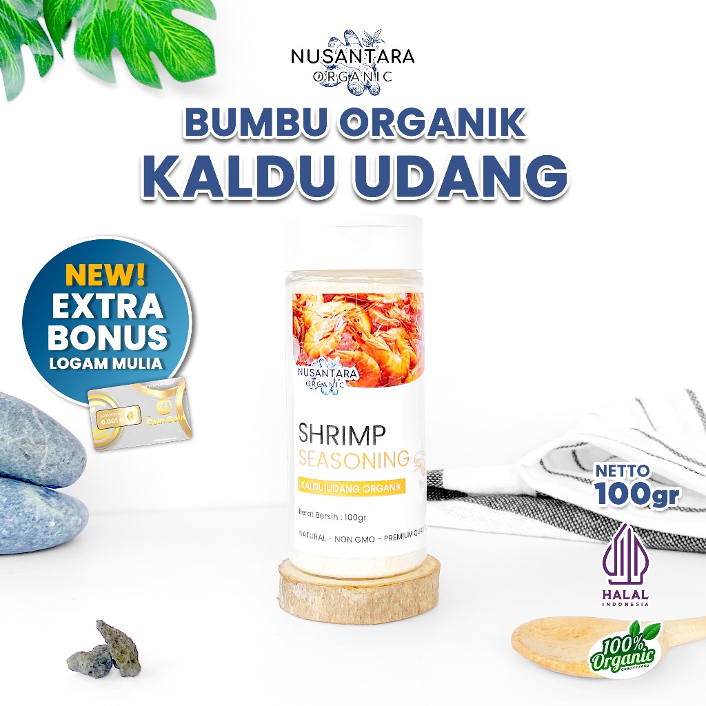 

Nusantara Organic Kaldu Udang Bubuk Non MSG Bumbu Masak Ebi Shrimp Powder Dapur Praktis 100gr