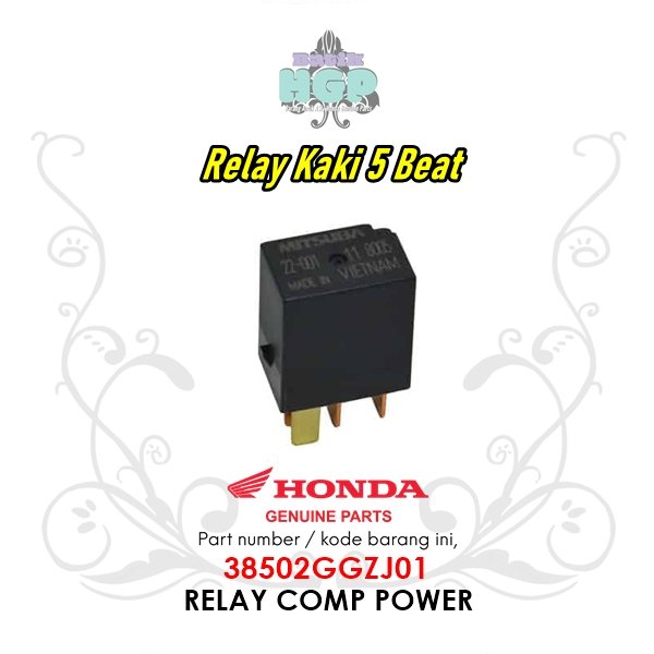 Relay Kaki 5 Beat ESP Relay Comp Power 5 Pin Original AHM - 38502GGZJ01