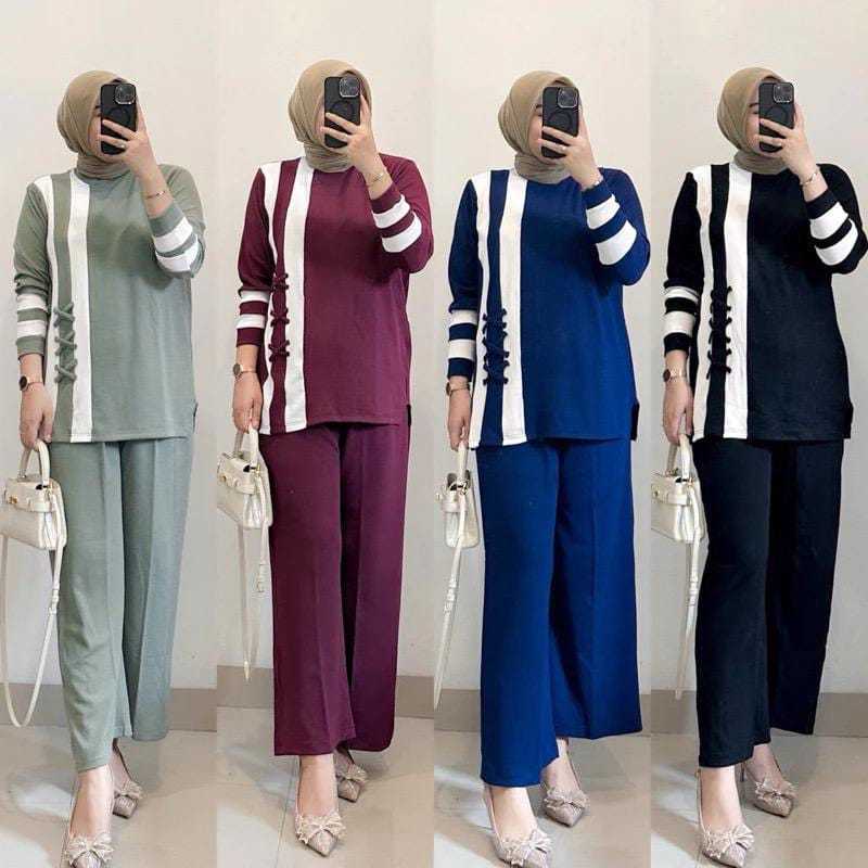 YUSMA SET PITA CRINKLE AIRFLOW LD 110 | SETELAN POLOS | ONE SET YUSMA | SETELAN MUSLIMAH OOTD FASHIO