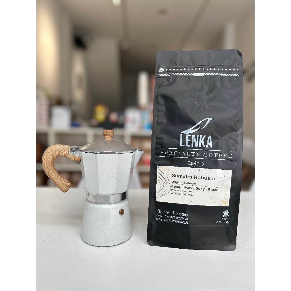 

Lenka Sumatra roasted coffee beans Kopi - natural (100% robusta)