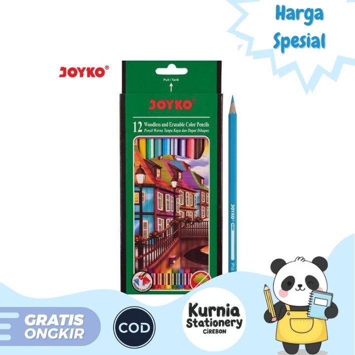 

Joyko Pensil Warna CP-109 / Erasable Dengan Penghapus 12 Warna