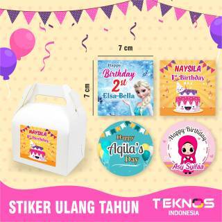 

STIKER - STICKER LABEL ULANG TAHUN - ULTAH ANAK CUSTOM MURAH - COSTUM FOTO