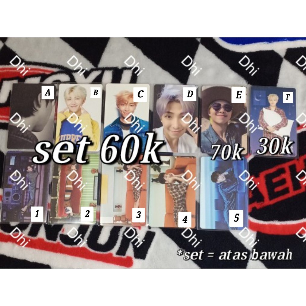 Readystock pc namjoon jimin taehyung jungkook yoongi bts photocard persona butter btsw indigo be ina