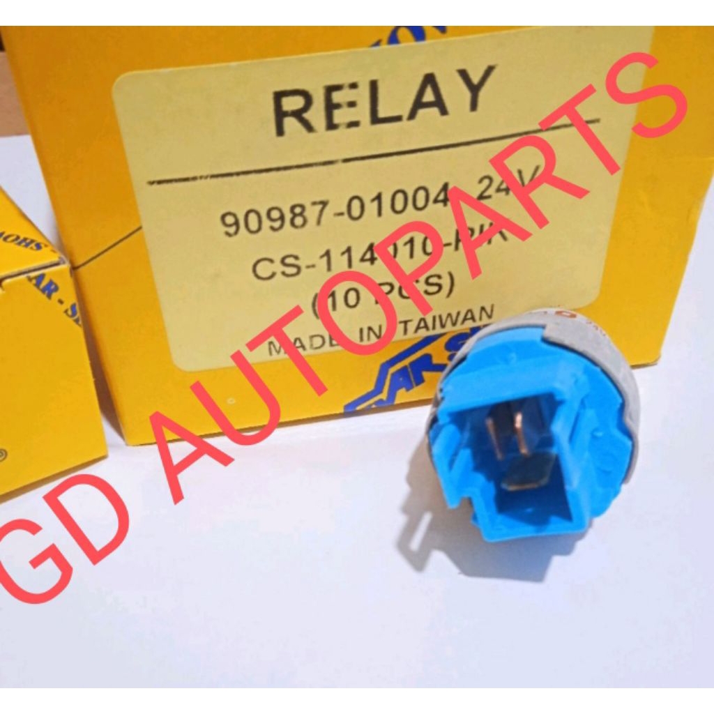 HEAD LAMP RELAY 3P TIGA KAKI 24VOLT TOYOTA 2D /PS125 CARSHOW ASLI TAIWAN