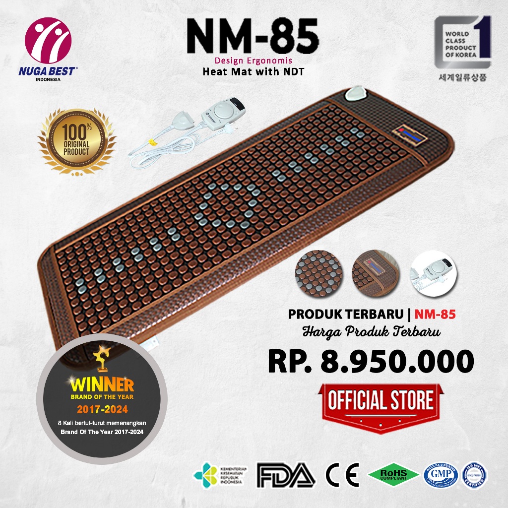 Alat terapi Nugabest |  NM-85 Heat Mat with NDT Nuga Best (Matras Kesehatan) asli korea