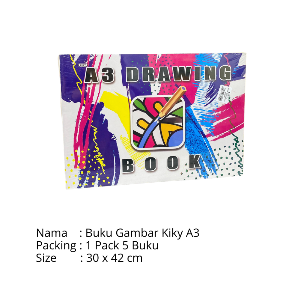 

Buku Gambar Kiky A3 ( 1 pack / 5 buku )