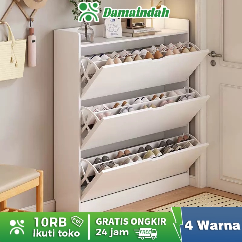 Damaindah Lemari Sepatu/Rak Sepatu/Lemari Sepatu Tertutup/Rak Sepatu Aesthetic/Lemari Sepatu Susun T