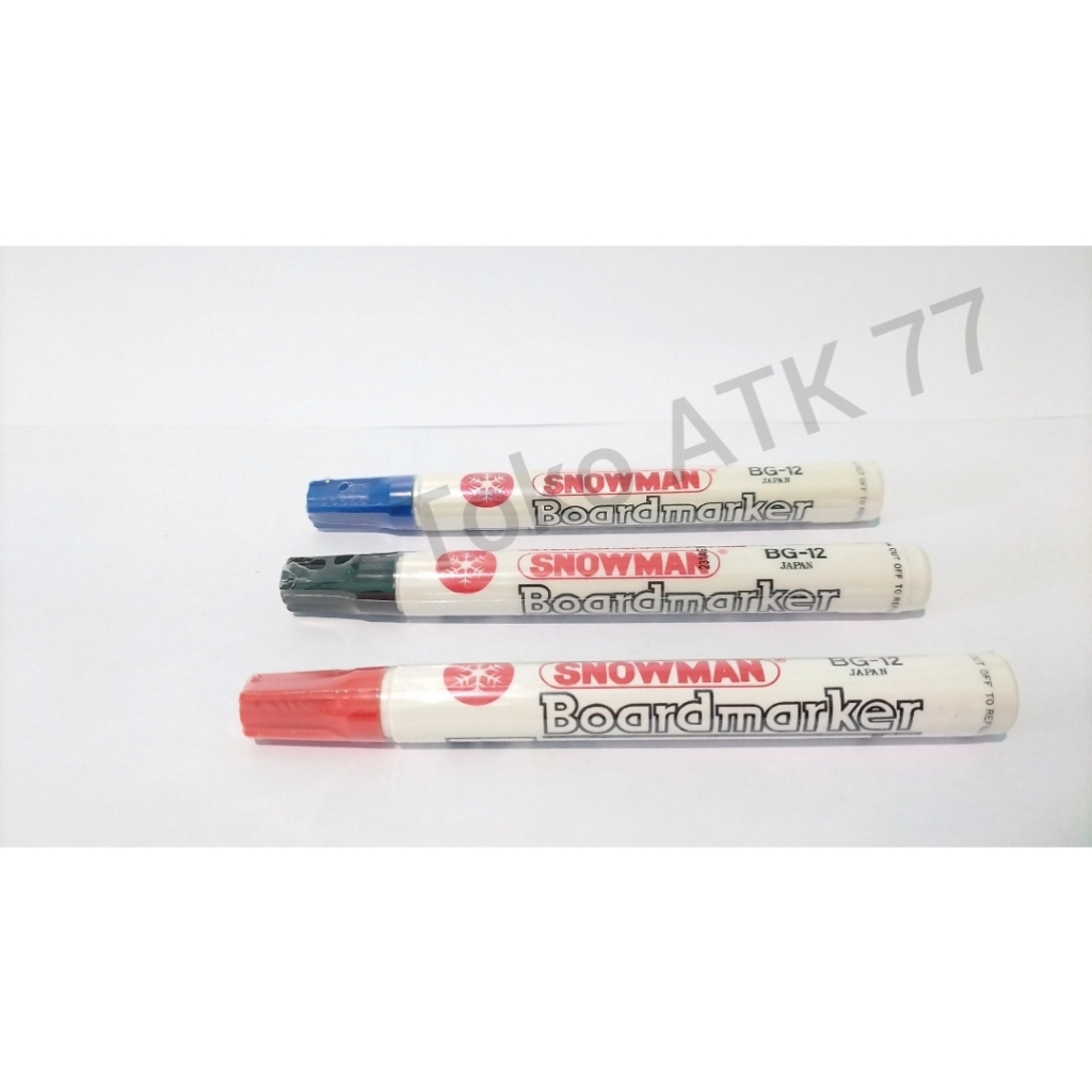 

Spidol Snowman Whiteboard Boardmarker Papan Tulis BG 12 Bisa Dihapus Hitam Biru Merah READY STOCK