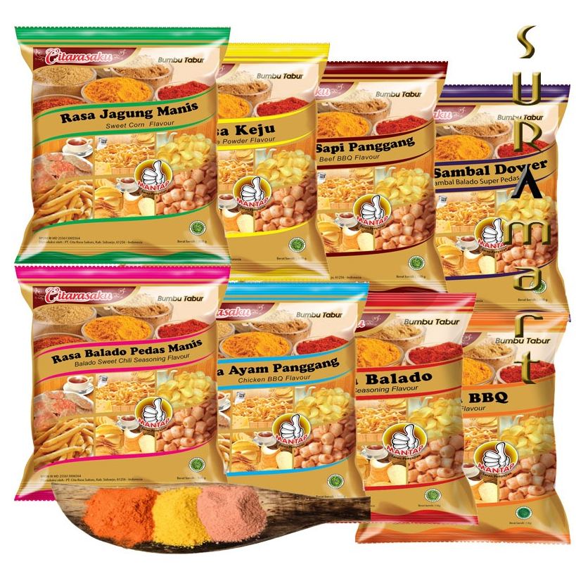 

(10 sachet x 100 gr) CITARASAKU Bumbu Tabur Renteng Aneka Rasa BBQ Keju Balado dll