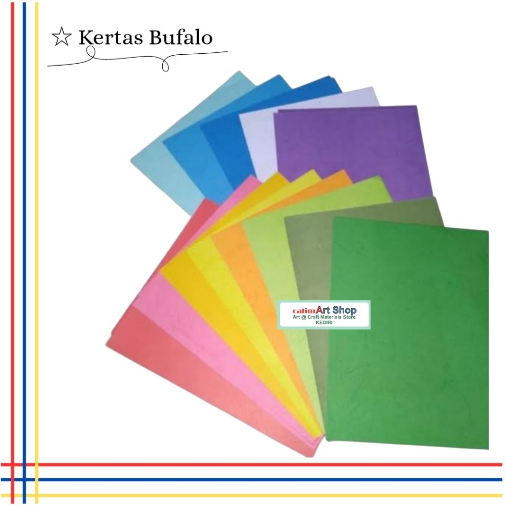 

KERTAS BUFALLO WARNA WARNI MOTIF **HARGA PER 10 LEMBAR**