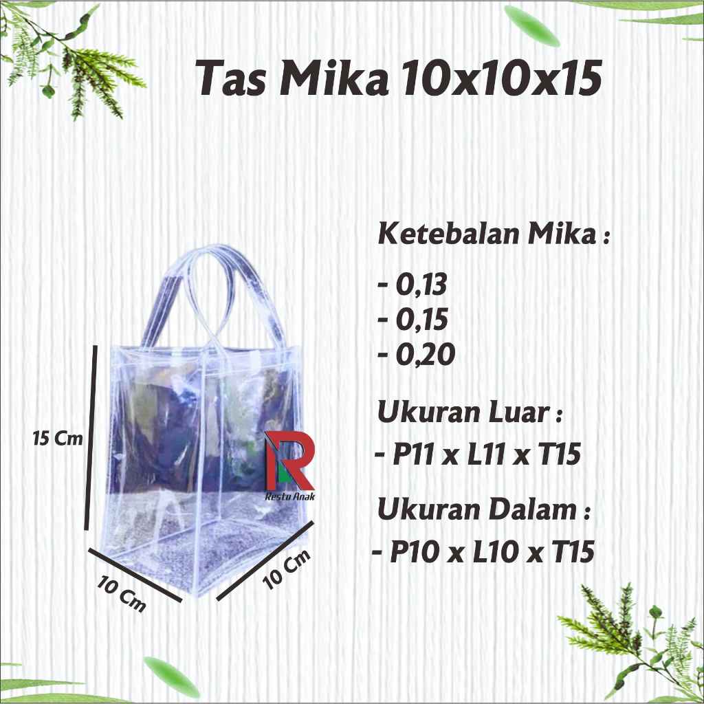 

Tas Mika Transparant 10x10x15 / Goodie Bag Oleh-Oleh / Gift Box Sovenir