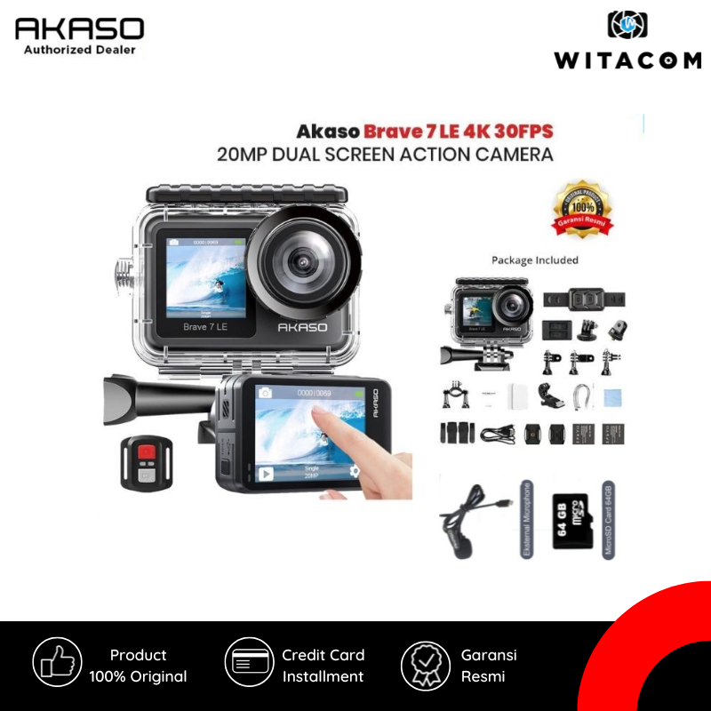 AKASO Brave 7 LE / Brave7 LE Action Camera - Garansi Resmi