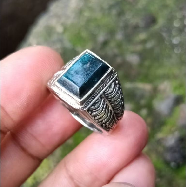 batu akik Bacan Doko coklat serat kura body kotak simetris reallpict