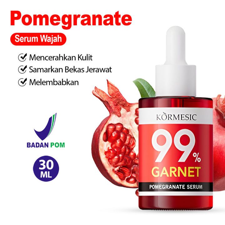 Kormesic Pomegranate Serum Wajah Glowing Korea Anti Aging Meratakan Warna Kulit