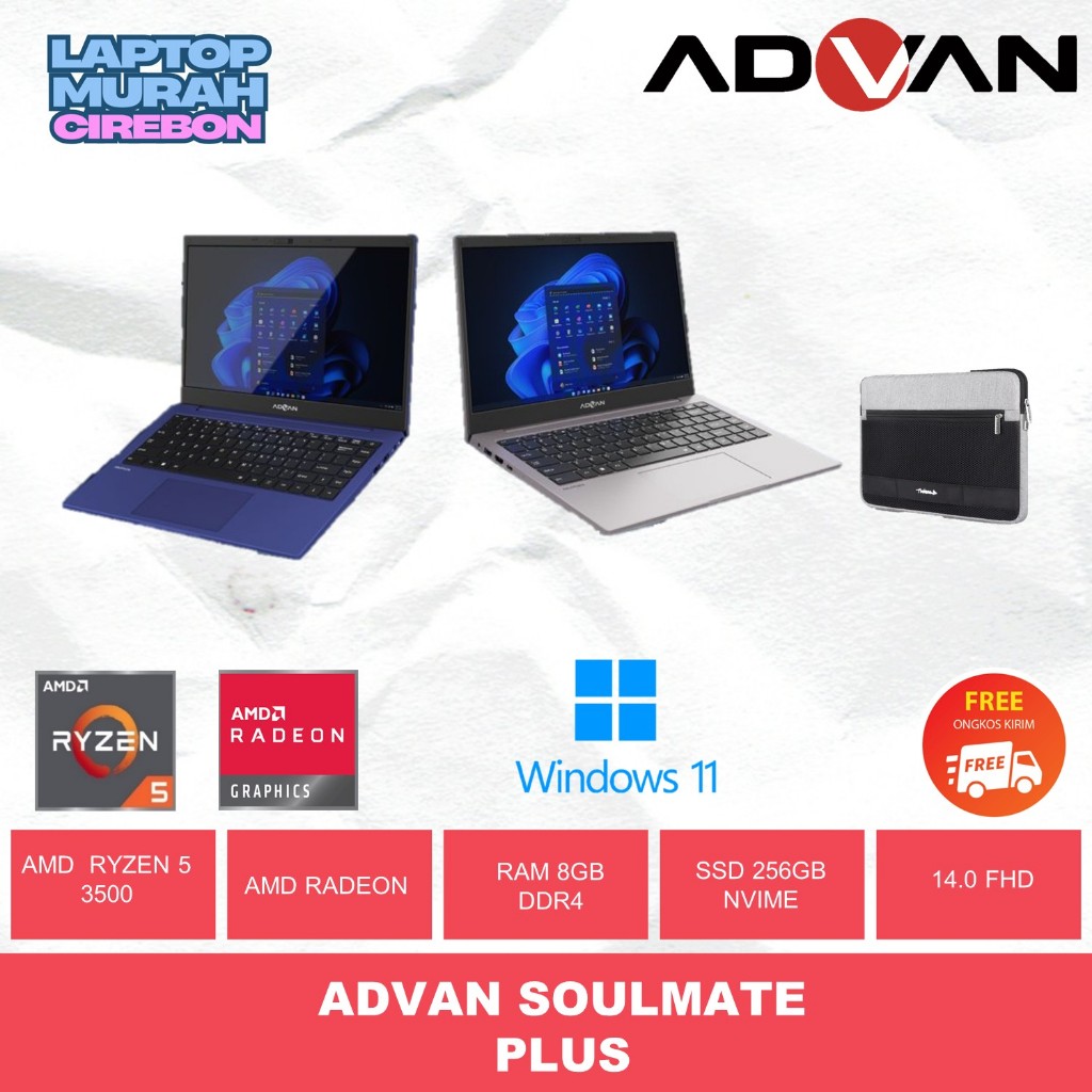 ADVAN SOULMATE PLUS [AMD RYZEN 5 3500/ 8GB/ 256GB/ W11/ 14&quot;]
