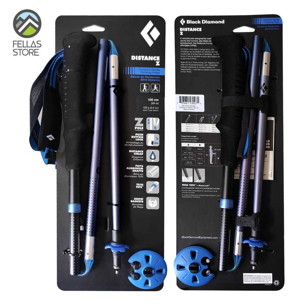 Trekking Pole Black Diamond - Distance Z Poles Pewter 100 Cm