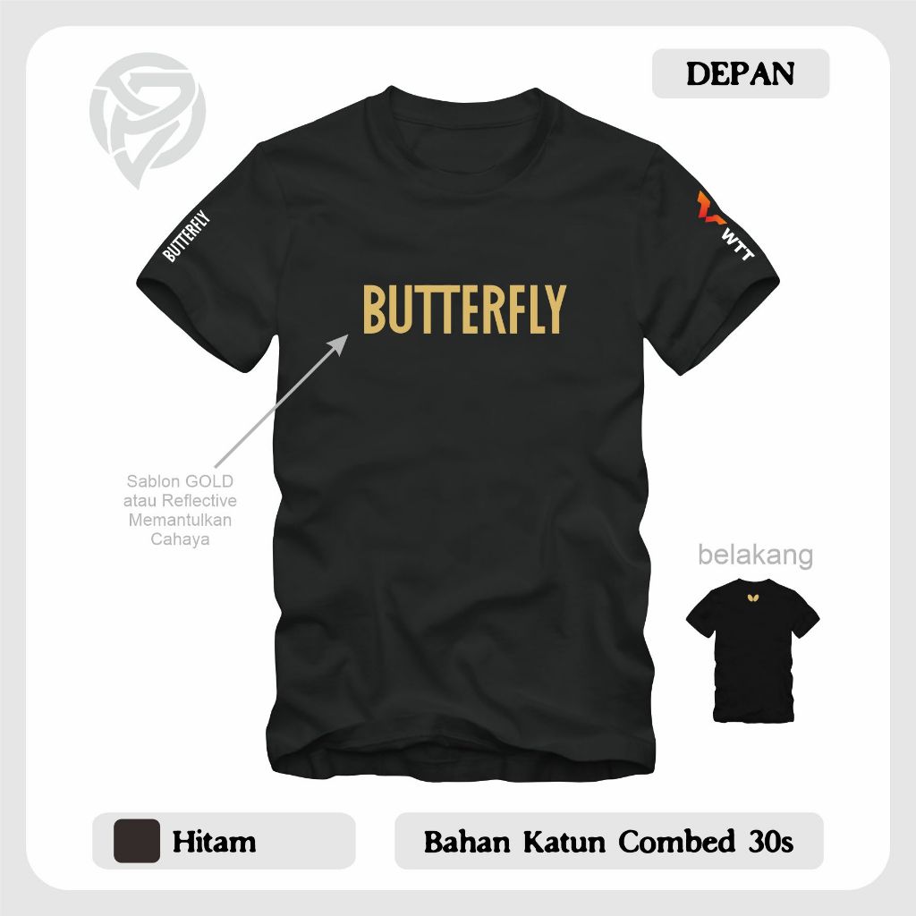 Kaos Tenis Meja Pingpong Lokal Baterply Bahan Katun