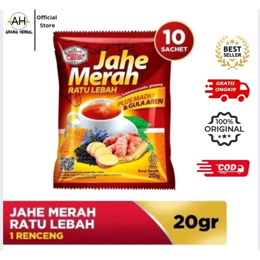 

JAHE MERAH super plus Gula Aren 1 renceng 10 sachet