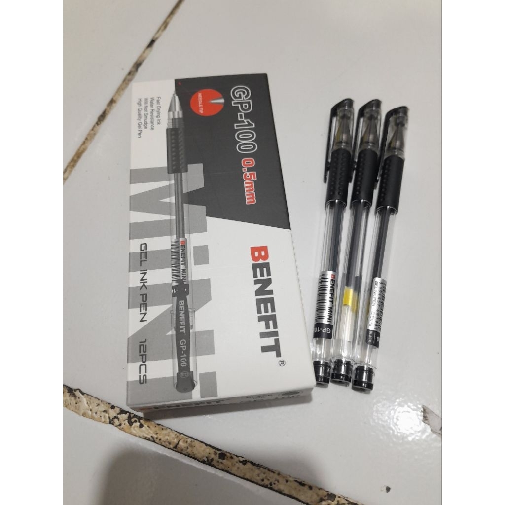 

PULPEN BENEFIT GP-100 / GEL INK PEN ISI 12 PCS 0.5