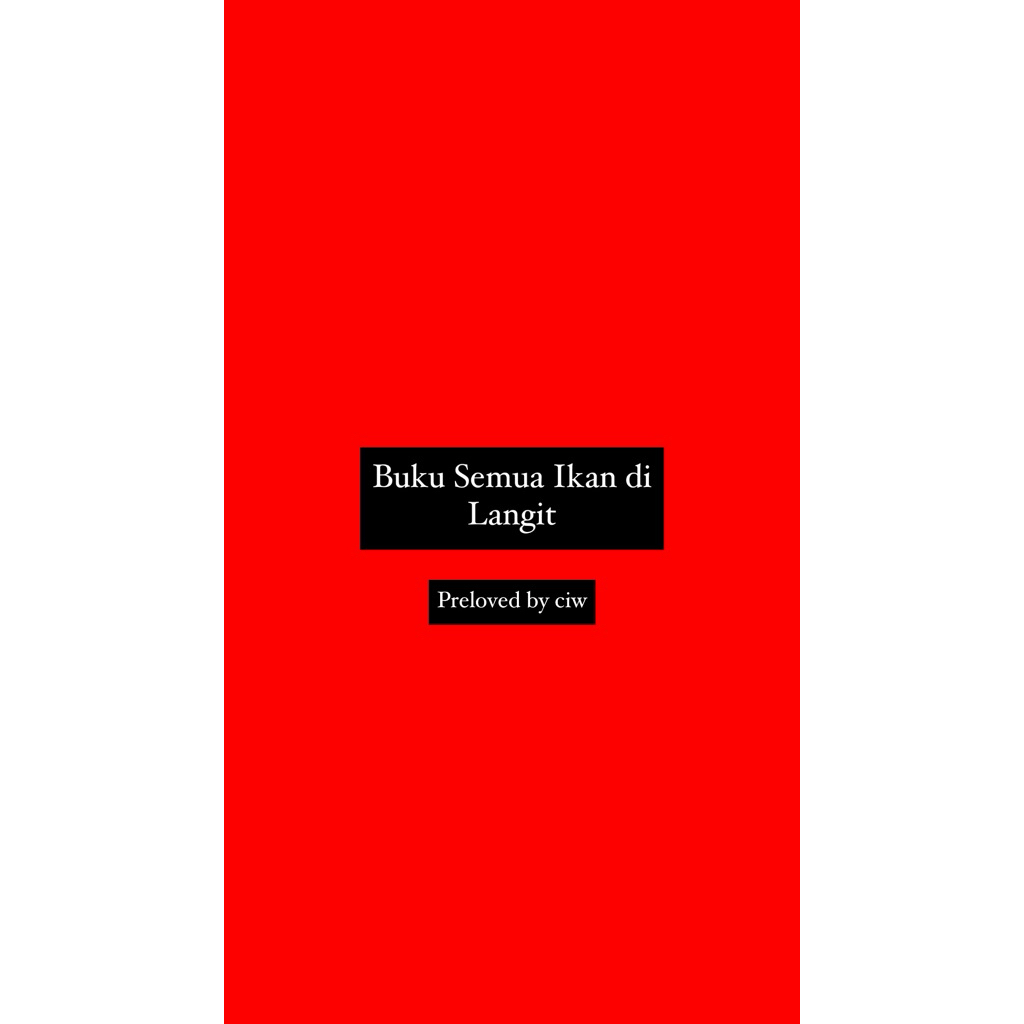 buku semua ikan di langit