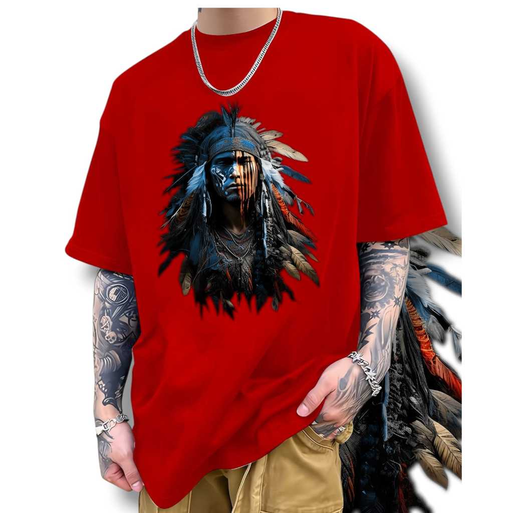ALPHA - kaos Murah TErbaru Pria DISTRO INDIAN apache MERAH army keren
