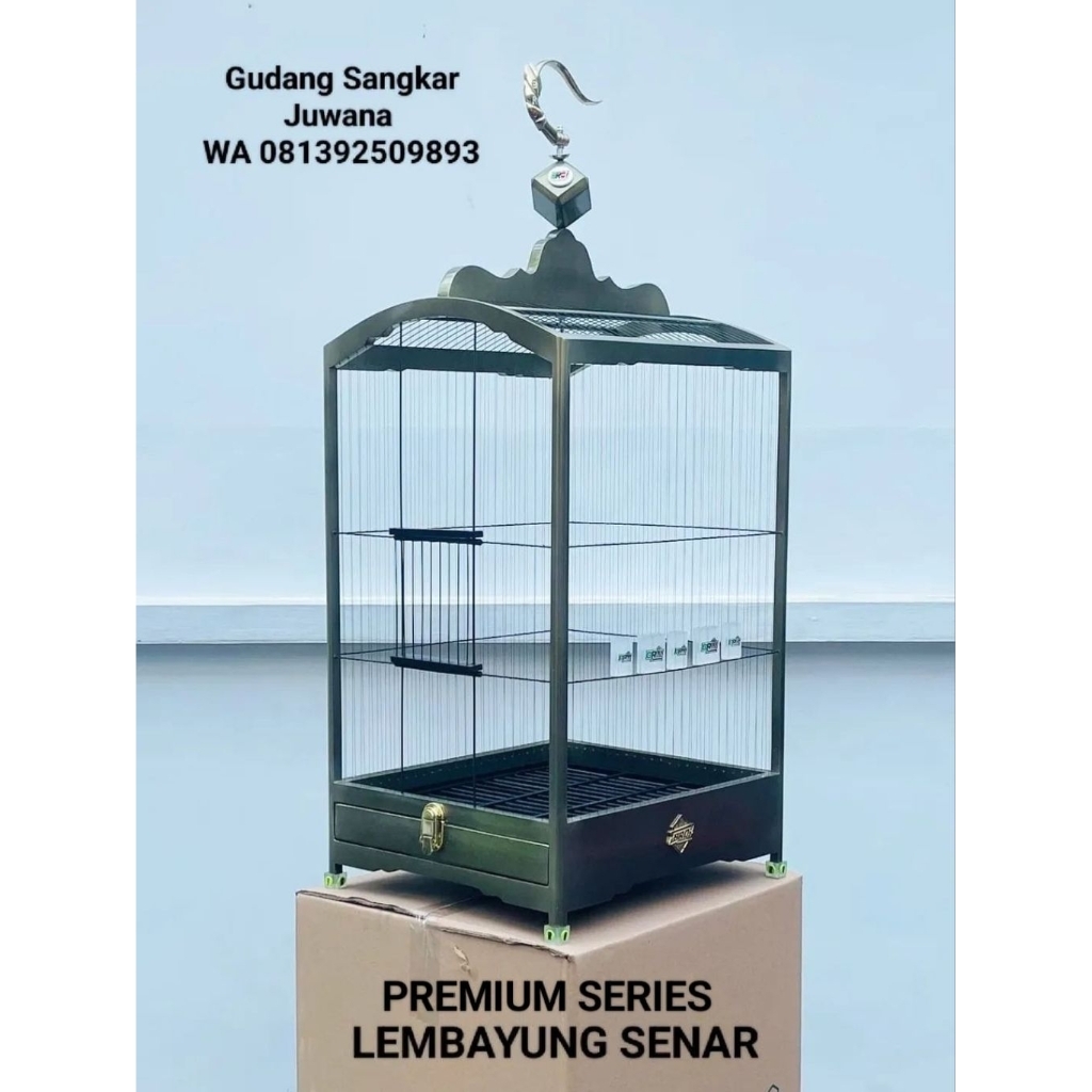 Sangkar Koper BRO LUXURY PREMIUM Series Pion Kotak Ruji Senar No.2 + Full set Kerodong + Free Pallet