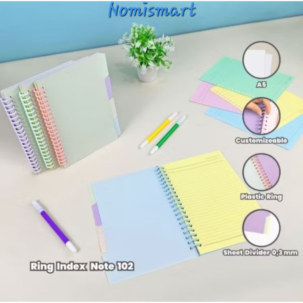 

Ring Index Binder/ Isi Ulang Notebook A5 / B5 Topla