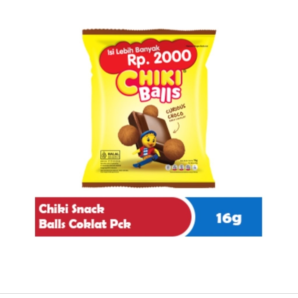 

SNACK CHIKI BALL 16 GRAM X 10 PCS ( 1 RENCENG)