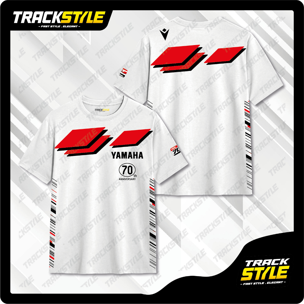 TrackStyle T-Shirt Kaos Yamaha Motor 70th Anniversary Combed 24s