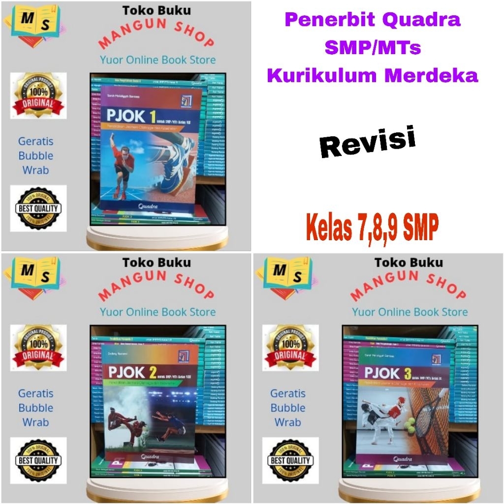 BUKU PJOK  PENJASORKES  KELAS 7,8,9 SMP Kurikulum Merdeka Quadra
