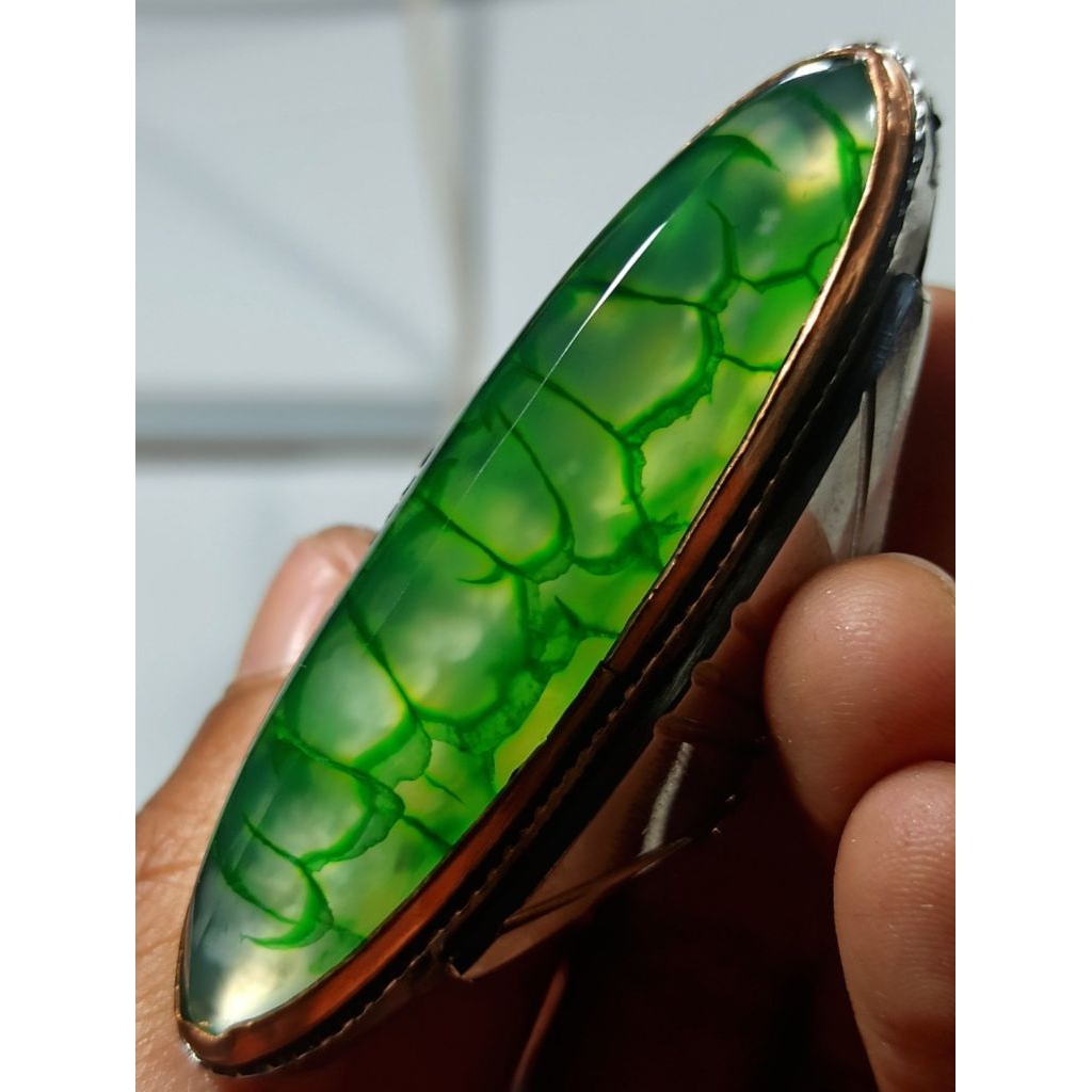 Batu akik pandan ijo sisik naga